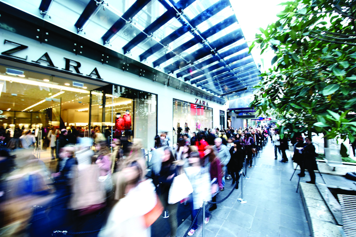 Queue outside Zara